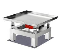 SHENGSHIYU Mesa Vibratoria de Hormigón de 35cm/50cm, Plataforma de Vibración, Plataforma de Vibración, Mesa de Vibración de Acero Inoxidable,Bordes Perimetrales Antideslizantes 35×35×22cm