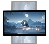 SHENGSHIYU Pantalla Publicitaria LED,Exhibición Nuevos Contenidos,Publicación Remota/USB,Horizontal/Vertical,Cartelera de Pared con Lista de Precios para Reproducir Videos/Imágenes 27"