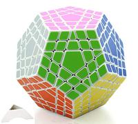 Shengshou HappyToy 5x5x12 Megaminx Dodecahedron 5x5 Megaminx Megaminx Cubo 12 Surface + Un treppiede personalizzato (Bianca)