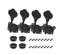 SHENGSUI Afinadores negros para guitarra y bajo (4 para derecha), afinadores de bajo, teclas de afinación, cabezales de máquina de bajo para Jazz J Bass o P Bass