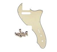 SHENGSUI Placa de golpeador Thinline con tornillos para guitarra Telecaster Thinline 69, color blanco envejecido