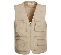Shengwan Chaleco Multibolsillos Hombre Sin Mangas Respirable Chaleco al Aire Libre para Fotografía Caza Acampada Pesca Estilo 1 S