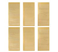 Shengxi 6 Hojas Pegatinas Números y Letras, Letras Alfabeto Adhesivas Pegatinas, Pegatinas de Números Metalicas Letras Grandes y Pequeñas con Números para Arte de Uñas álbum de Recortes (Oro)