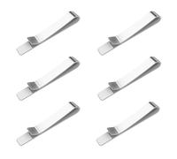 Shengxi 6 Piezas Alfiler de Corbata de Acero Inoxidable Pasador de Corbata Delgado para Hombre Plata Pisacorbatas Hombre Clásico Alfiler de Corbata Juego de Alfileres de Corbata de Boda Negocios