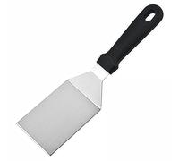 Shengxi Espátula Grill Espátula de Metal de Acero Inoxidable Espátula Teppanyaki con Mango de Plástico Ideal Para Barbacoa para Parrilla de Barbacoa Parrilla de Cocción y con Parte Superior Plana