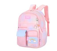 Shengxi Mochila escolar niña adolescente, Impermeable Mochilas escolares gran capacidad con Set estacionario, Casual ligera mochilas para niñas con varios compartimentos de bolsillo (rosa)