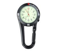 Shengxi Reloj Digital de Deporte con Clip, Llavero Reloj De Bolsillo Clip En Mosquetón Bisel Giratorio Esfera Luminosa Reloj Fob para Médicos Enfermeras Paramédicos Escalada Montañismo