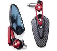 shengyi Accessori Moto Specchietto retrovisore for moto, modello in fibra di carbonio, specchio for manubrio, specchietto retrovisore invertito modificato, accessori for moto Specchietti Moto(Red)
