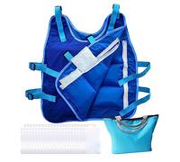 shengyi Chaleco refrigerante, chaqueta de hielo frío, camisa fresca evaporativa de agua, ropa protectora de alta temperatura para deportes y senderismo, Chaleco refrescante + 24 paquetes de hielo + 1