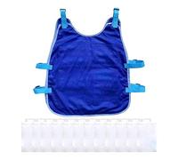 shengyi Chaleco refrigerante, chaqueta de hielo frío, camisa fresca evaporativa de agua, ropa protectora de alta temperatura para deportes y senderismo, Chaleco refrescante + 12 paquetes de hielo, 1