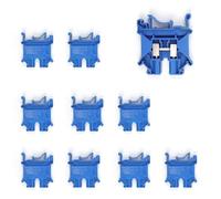 SHENGYIG 10 Piezas Bornes de Conexion, Modular de Tierra de Tornillo, Azul, Cubierta de Nailon PA66 Retardante de Llama, Bloque de Conexión Rápida, para Instalación Gabinetes Distribución Energía