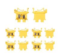 SHENGYIG 10 Piezas DIN Bloque de Terminales UK2.5, Conector Carril, Nailon + Cobre UK2.5 Conectores Universal Enchufe Amarillo, Firmemente Fijado, para Cableado