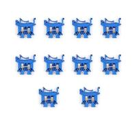 SHENGYIG 10 Piezas DIN Bloque de Terminales, UK2.5 Conector Carril, Nylon + Riel Cobre Conectores Universal Enchufe Azul, para Cableado