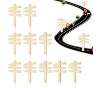 SHENGYIG 10 Piezas Letreros Flecha de Madera - Señales Miniaturas Personalizables para Dibujar y Escribir - para Jardín en Miniatura, Paisajes de Hadas y Dioramas - Manualidades e Ideas para Regalo