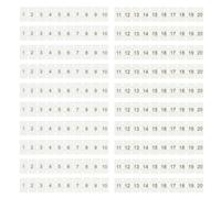 SHENGYIG 20 Pezzi 11-20 Tiras de Marcado, Nylon Marcador de Terminales, Tiras de Marcado para Bloque de Terminales, per Contrassegnare le Apparecchiature di Cablaggio