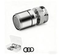 SHENGYIG "Aireador de Grifo 360° Giratorio - Filtro de Agua con Rosca M24 (Exterior) - Ahorrador de Agua para Cocina/Baño - Acero Inoxidable + ABS Antigoteo - Fácil Instalación"