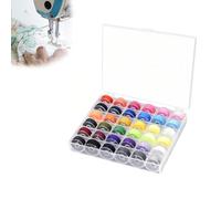 SHENGYIG Canillas Maquina Coser, 36 Piezas Plástico Bobinas de Hilo, 8 mm de Diámetro Interior, Caja Bobinas Hilo Coser 36 Colores, Bobina Máquina de Coser, con Caja Transparente, para Coser, DIY