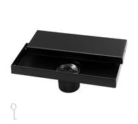 SHENGYIG Desague Ducha, 20 × 8 cm Rejilla Ducha Antipelos, Rejilla Plato Ducha Acero Inoxidable 304, Drenaje Lateral, Adecuado para Baño, Cocina, Balcón