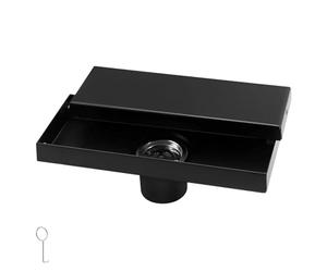 SHENGYIG Desague Ducha, 20 × 8 cm Rejilla Ducha Antipelos, Rejilla Plato Ducha Acero Inoxidable 304, Drenaje Lateral, Adecuado para Baño, Cocina, Balcón