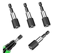 SHENGYIG Portapuntas Magnético 1/4'' 60mm - 4 Piezas para Atornillador Inalámbrico y Taladro Manual - Extensión Magnética con Cambio Rápido de Brocas - Accesorio para Herramientas Eléctricas