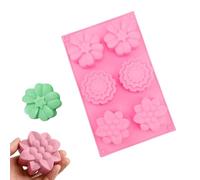 SHENGYIG Stampo in Silicone per Sapone 6 Cavità a Forma di Fiore