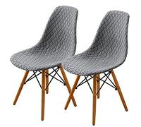 SHENGYIJING Pack de 2/4/6 Fundas Decorativas para Sillas de Comedor Nordicas Adjustables, Lavable, Elasticas para Banquetes Cocina Hogar(Gris Claro)