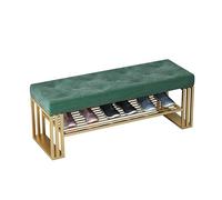 SHENJIA Banco organizador de zapatos con asiento acolchado, banco otomano de entrada, zapatero versátil para pasillo y dormitorio, ideal para espacios de entrada organizados