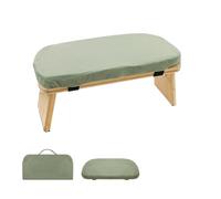 SHENJMAI Banco de meditación de Madera Banco de Yoga portátil Plegable bambú con cojín algodón for arrodillarse, ergonómico, for Practicar la oración y meditación(Green)