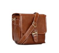 SHENJMAI Bolsa para cámara Bolso for cámara, Elegante y Moderno, Estilo Retro, de Piel sintética, Bolso Mano, Impermeable, Tipo Mensajero for Hombro, for DSLR(Light Brown,S)