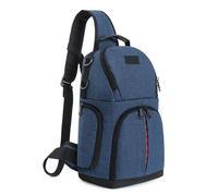 SHENJMAI Bolsa para cámara Bolsos Cruzados for cámara DSLR, Bolso de Hombro Nailon Impermeable for Exteriores con Funda for Lluvia(Dark Blue)