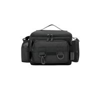 SHENJMAI Bolsa para caña de Pescar Bolsa de Pesca, Bolso Hombro, Bolsa Almacenamiento, Soporte portátil for caña Pescar, for Deportes al Aire Libre, con Mosca(A - Black)