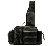 SHENJMAI Bolsa para caña de Pescar Bolsa de Pesca, Bolso Hombro, Bolsa Almacenamiento, Soporte portátil for caña Pescar, for Deportes al Aire Libre, con Mosca(B-Army Green)