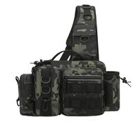 SHENJMAI Bolsa para caña de Pescar Mochila for Aparejos de Pesca, Caja señuelos, Bolsa Almacenamiento Equipo, riñonera for Hombre, Mochila con Mosca Soporte for caña, Bolso Bandolera(Color 2)
