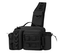 SHENJMAI Bolsa para caña de Pescar Mochila for Aparejos de Pesca, Caja señuelos, Bolsa Almacenamiento Equipo, riñonera for Hombre, Mochila con Mosca Soporte for caña, Bolso Bandolera(Color 3)