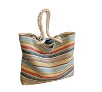 SHENJMAI Bolso De Rayas Paja Gran Capacidad