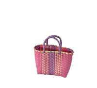 SHENJMAI Bolso tote de rayas paja tejida colores