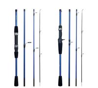 SHENJMAI Caña de pescar portátil Baitcasting Travel Carbon 4/5 Sección Casting Peso 5-20 g Potencia Ultralight Lure Trout Mini Polo (Casting 2.1m)