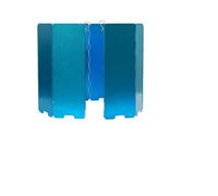 SHENJMAI Cortavientos hornillo Camping Parabrisas Plegable de Aluminio for Estufa Camping, Accesorio a Prueba Viento y Gas for cocinar al Aire Libre. Capucha a elevable(Blue)