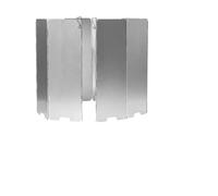 SHENJMAI Cortavientos hornillo Camping Parabrisas Plegable de Aluminio for Estufa Camping, Accesorio a Prueba Viento y Gas for cocinar al Aire Libre. Capucha a elevable(Silver)