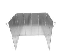 SHENJMAI Cortavientos hornillo Camping Parabrisas Plegable for Acampar, Altura de 30 cm, 10 Placas, Pantalla a Prueba Viento, portátil, aleación Aluminio, for Estufa Gas