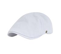 SHENJMAI Gorra Plana Hombre Boina de algodón y Gorra Vendedor periódicos Diseño Taxista, Conductor Golfista(White)