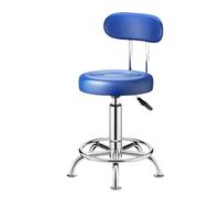 SHENJMAI Taburete con Ruedas Taburete Giratorio de Cuero sintético con Ruedas, Respaldo bajo, Altura Ajustable, for salón Trabajo, Dibujo y reposapiés(Color5)