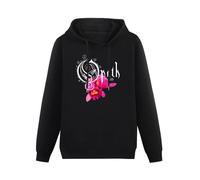 SHENLENEIYI Opeth Orchid Sweden Death Metal Rock Music Art Logo Unisex Hooded Printed Pullover Sudaderas Hombre Sudaderas, Negro , M