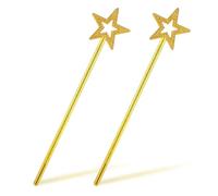 SHENLIU 2 varita mágica de estrella, varilla de princesa, varita mágica para adultos, estrella brillante, accesorios para disfraz de ángel, varita mágica para cumpleaños, boda, cosplay, Navidad
