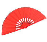 ShenLong Abánico Tai Chi (Tai Ji Shan) bambú - zurdo, Rojo