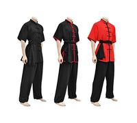 ShenLong Traje Chang Quan, Clásico - Negro y Rojo, 1m40-1m50