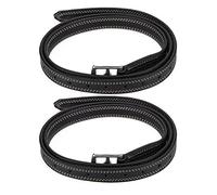 Shenprymic Britain Saddle Horse Estribo Cinturón, Cinturón de Cuero con Hebilla de Acero Inoxidable, Cuero de Microfibra Suave para equitación, Cinturón de Estribo Ajustable para Montar a (Negra)