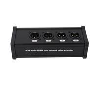 Shenprymic Cable de ruptura XLR multi red de 4 canales, de 3 pines a extensor Ethercon RJ45, transmisor pasivo de señal de audio para equipos de sonido en escenarios con soporte para cable de