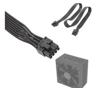 Shenrongtong Cable de tarjeta gráfica VGA - Cable de extensión para tarjeta gráfica de 8 pines - adaptador de línea plana de 8P a 6+2P, conector de alimentación de VGA para vídeo