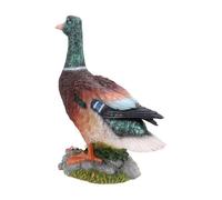 shenruifa Escultura de pato para exteriores, pintada a mano, estatua de pato única, decoración peculiar para césped o jardín, resina estable, aprox. 36,5 x 38,5 x 17,5 cm